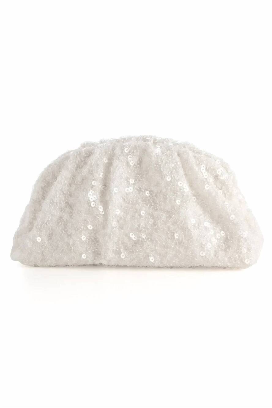 NEW SHIRALEAH women's destiny clutch bag in white
